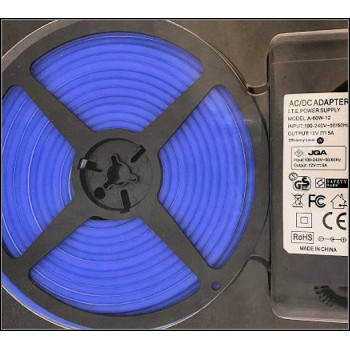 Neon flex 10w/m lumina albastra si adaptor 220v la 12v 5a