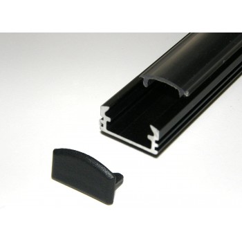 Profil led aplicat de aluminiu negru pentru banda led