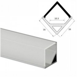 Profil aluminiu de colt pentru banda led 1m
