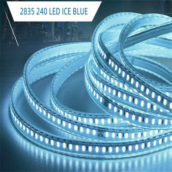 Banda led 12v ice blue densitate 240-m putere 18w-m interior