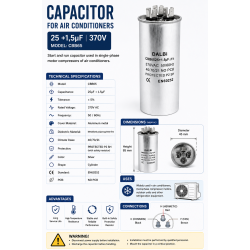 Condensator aparat aer conditionat 25+1.5uF CBB65