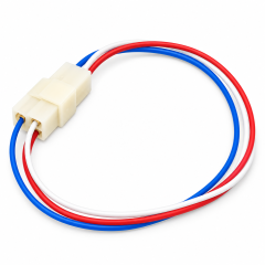 Conector auto 3 pini mama-tata, fire 30cm, 6.3mm