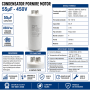 Condensator pornire motor 55uF 450V 4 papuci tata