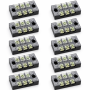 Regleta electrica 3 poli 25A 600V, cu capac, TB-2503, set 10 bucati