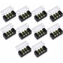 Regleta electrica 3 poli 15A 600V, cu capac, TB-1503, set 10 bucati
