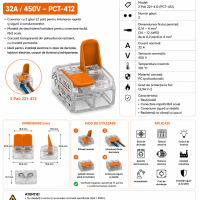 Conector Doza 2 Fire PCT-412 32A Set 20 Buc