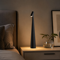 Veioza led reincarcabila neagra Axir, dimabila, 3 intensitati, USB-C, 3600mAh, 3W