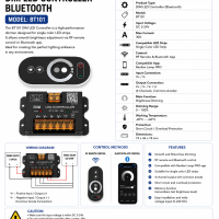 Controler banda led monocolors DIM 5-24V 30A Bluetooth BT101