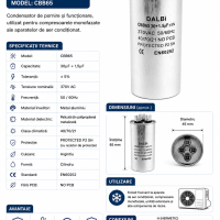 Condensator aparat aer conditionat 30+1.5uF CBB65