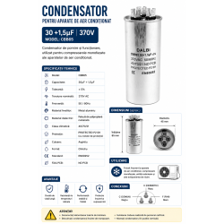 Condensator aparat aer conditionat 30+1.5uF CBB65