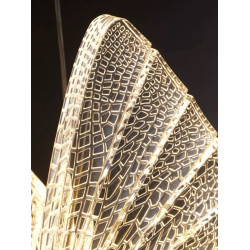 Lustra led fluture 6W 480lm, 3000K/4000K/6500K, D240x1000mm