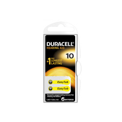 Baterii aparat auditiv 10 Duracell zinc air 1.45V set 6 bucati