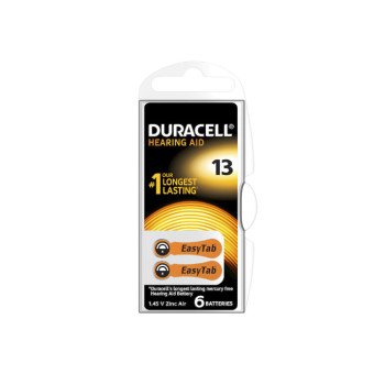 Baterii auditive duracell 13 zinc air 1.45v set 6 bucati