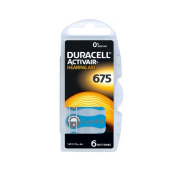 Baterii aparat auditive Duracell 675 zinc air 1.45V set 6 bucati