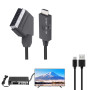 Cablu HDMI tata-SCART tata 1m si cablu USB de alimentare