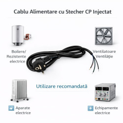 Cablu alimentare Schuko 3x0.75mm 1.4m negru 300/500V