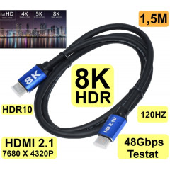 Cablu HDMI 8k, 1.5m - 5m ultra High Speed HDMI 2.1