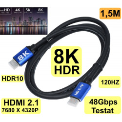 Cablu HDMI 8k, 1.5m - 5m ultra High Speed HDMI 2.1
