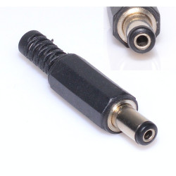 Mufa alimentare tata DC 2.1x5.5 mm cu prindere pe fir