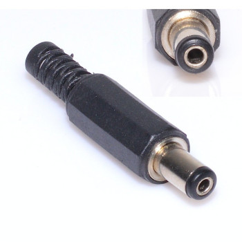 Mufa alimentare tata DC 2.1x5.5 mm cu prindere pe fir