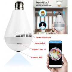 Camera de supraveghere 360˚ tip bec cu IP Wireless full HD V380