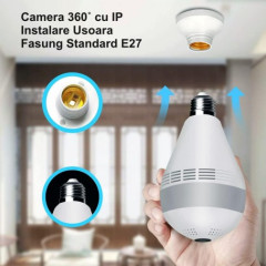 Camera de supraveghere 360˚ tip bec cu IP Wireless full HD V380