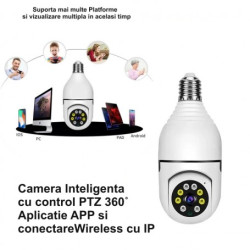 Camera tip bec PTZ 360 WiFi E27 2MP V380 Pro