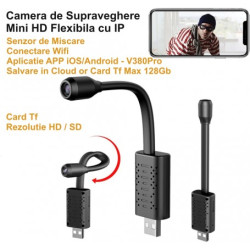 Camera de supraveghere mini HD flexibila cu Wi-Fi si APP