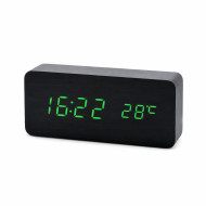Ceas de lemn – LED verde si afisaj digital multifunctional