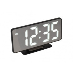 Ceas de camera – LED alb, alarma si afisaj tip oglinda