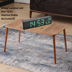 Ceas masa – Afisaj LED verde, control vocal si lumina tactila