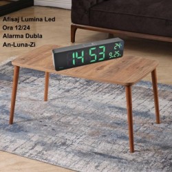 Ceas masa – Afisaj LED verde, control vocal si lumina tactila