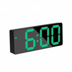 Ceas digital de camera cu termometru, LED verde, alarma