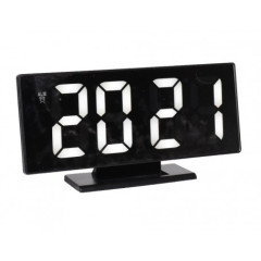 Ceas digital de camera – Oglinda LED alba si alarma dubla