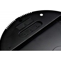 Ceas de camera rotund LED verde-alb cu temperatura si alarma