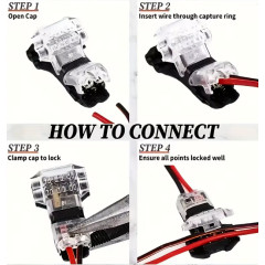 Conector T2 cu blocare 6 fire 300V 10A pentru fire litate set 5 bucati