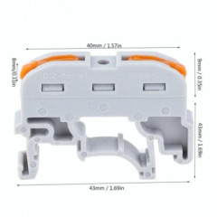 Conector sina PCT-211 1 pol cap dublu 0.2-4mm2 32A 600V