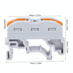 Conector sina PCT-211 1 pol cap dublu 0.2-4mm2 32A 600V