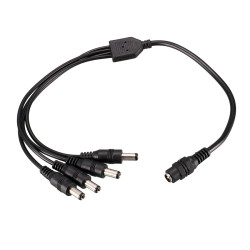 Spliter DC 1 la 4 iesiri 30cm mufe 2.1x5.5 mm 12V