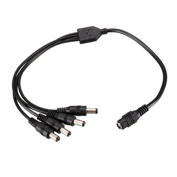 Spliter DC 1 la 4 iesiri 30cm mufe 2.1x5.5 mm 12V
