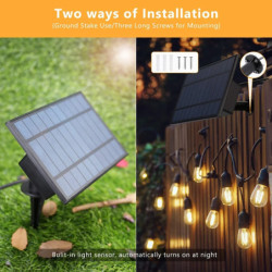Ghirlanda luminoasa LED cu panou solar 15 metri cu 15 becuri incluse