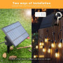 Ghirlanda luminoasa LED cu panou solar 15 metri cu 15 becuri incluse