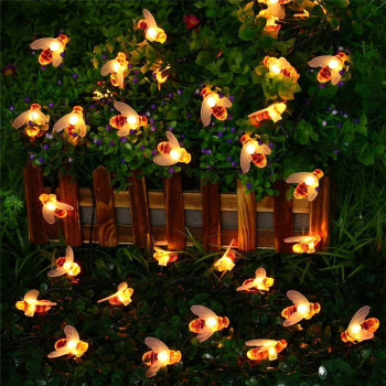 Ghirlanda solara 5m cu 20 led albine IP65 exterior decorativ