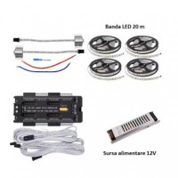 Iluminat Inteligent kit complet 20 de Scari