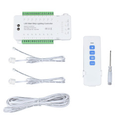 Kit iluminat scari 16 trepte controler 2 senzori aplicati si telecomanda