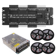 kit controler inteligent de scari 20 trepte cu senzori miscare si sursa alimentare reglarea luminii