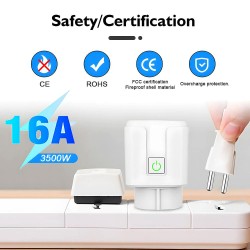 Priza WiFi 20A cu monitorizare consum compatibila cu Google Home și Alexa maxim 4375W