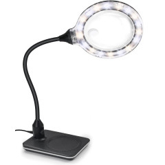 Lupa Cu Suport Si Lumina 10X 20X Cu Cleste Si LED Reglabil