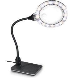 Lupa Cu Suport Si Lumina 10X 20X Cu Cleste Si LED Reglabil
