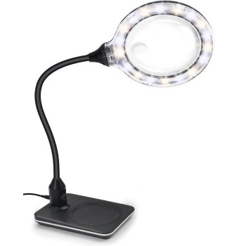 Lupa Cu Suport Si Lumina 10X 20X Cu Cleste Si LED Reglabil